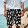 Black And White Origami Pattern Print Men's Cargo Shorts