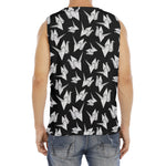 Black And White Origami Pattern Print Men's Fitness Tank Top