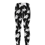 Black And White Origami Pattern Print Men's leggings