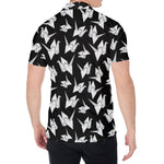 Black And White Origami Pattern Print Men's Shirt