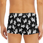 Black And White Origami Pattern Print Men's Short Boxer Briefs