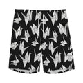 Black And White Origami Pattern Print Men's Athletic Shorts