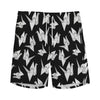 Black And White Origami Pattern Print Men's Sports Shorts