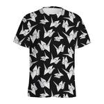 Black And White Origami Pattern Print Men's Sports T-Shirt