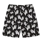Black And White Origami Pattern Print Men's Swim Trunks