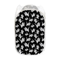 Black And White Origami Pattern Print Mesh Laundry Hamper
