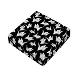 Black And White Origami Pattern Print Outdoor Seat Cushion Cover