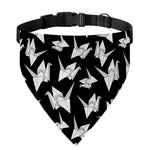 Black And White Origami Pattern Print Over The Collar Dog Bandana