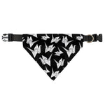 Black And White Origami Pattern Print Over The Collar Dog Bandana