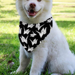 Black And White Origami Pattern Print Over The Collar Dog Bandana