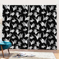 Black And White Origami Pattern Print Pencil Pleat Curtains