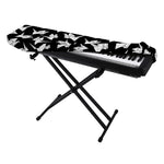 Black And White Origami Pattern Print Piano Keyboard Cover