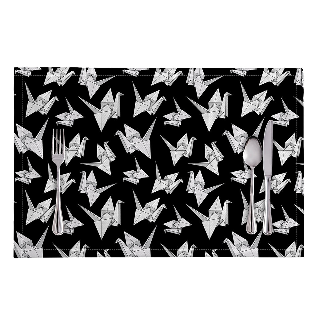 Black And White Origami Pattern Print Placemat