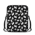 Black And White Origami Pattern Print Rectangular Crossbody Bag