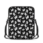 Black And White Origami Pattern Print Rectangular Crossbody Bag
