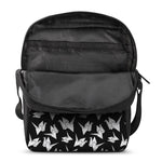 Black And White Origami Pattern Print Rectangular Crossbody Bag