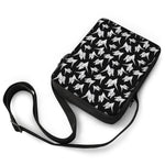 Black And White Origami Pattern Print Rectangular Crossbody Bag