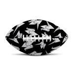 Black And White Origami Pattern Print Rugby Ball