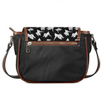 Black And White Origami Pattern Print Saddle Bag