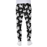 Black And White Origami Pattern Print Scuba Joggers
