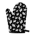 Black And White Origami Pattern Print Single Oven Mitt