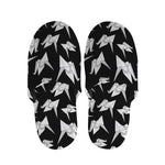 Black And White Origami Pattern Print Slippers