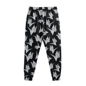 Black And White Origami Pattern Print Sweatpants