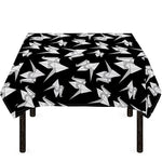 Black And White Origami Pattern Print Tablecloth