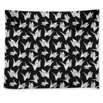 Black And White Origami Pattern Print Tapestry