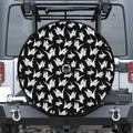 Black And White Origami Pattern Print Tire Cover With Camera Hole