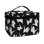 Black And White Origami Pattern Print Travel Makeup Bag
