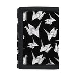 Black And White Origami Pattern Print Trifold Wallet