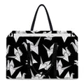 Black And White Origami Pattern Print Utility Tote Bag