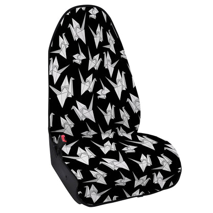 Black And White Origami Pattern Print Waterproof Car Seat Cover