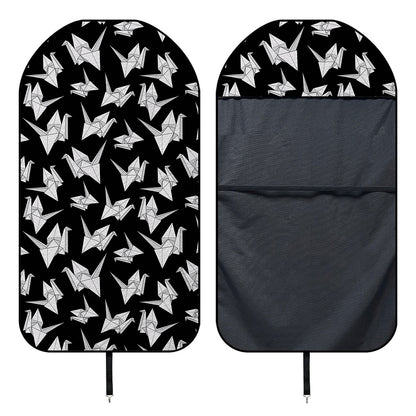 Black And White Origami Pattern Print Waterproof Car Seat Cover