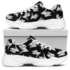 Black And White Origami Pattern Print White Chunky Shoes