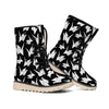 Black And White Origami Pattern Print Winter Boots