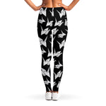 Black And White Origami Pattern Print Women's Leggings