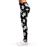 Black And White Origami Pattern Print Women's Leggings