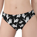 Black And White Origami Pattern Print Women's Panties