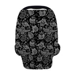 Black And White Owl Pattern Print Baby Seat Cover