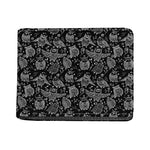 Black And White Owl Pattern Print Bifold Wallet