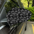 Black And White Owl Pattern Print Car Side Mirror Covers