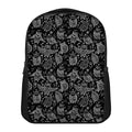 Black And White Owl Pattern Print Casual Backpack
