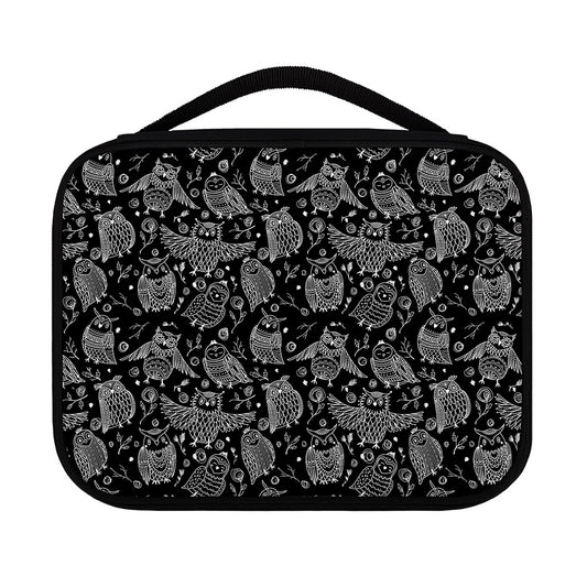 Black And White Owl Pattern Print Classic Bible Case