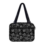 Black And White Owl Pattern Print Double Strap Bible Bag