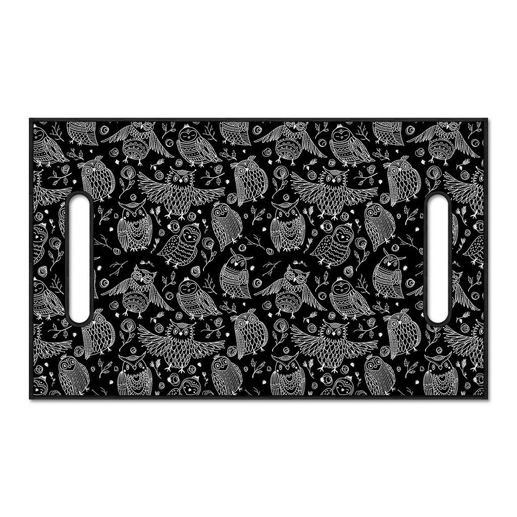 Black And White Owl Pattern Print Golf Cart Seat Cover