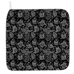Black And White Owl Pattern Print Hand Towel