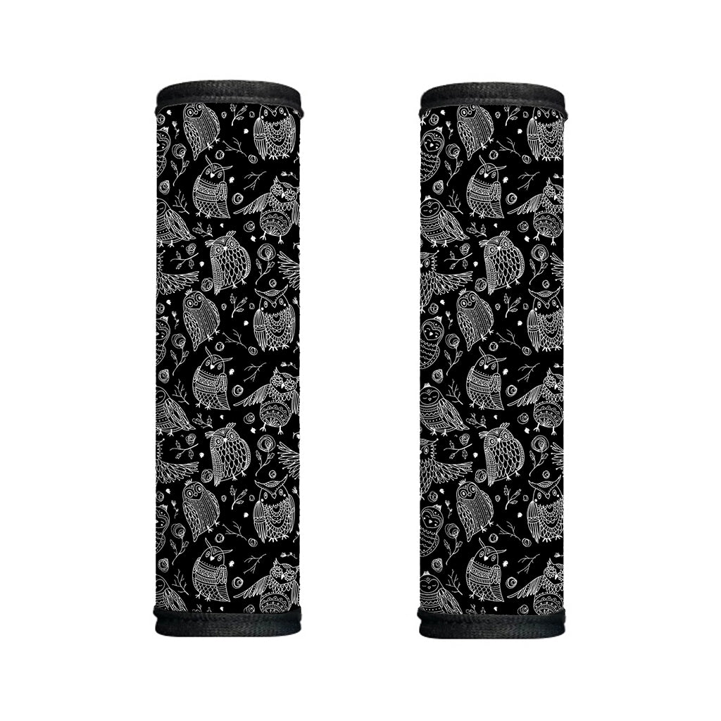 Black And White Owl Pattern Print Handle Covers