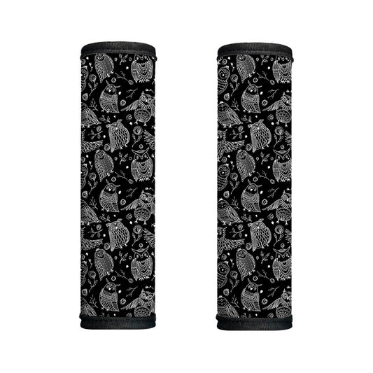 Black And White Owl Pattern Print Handle Covers